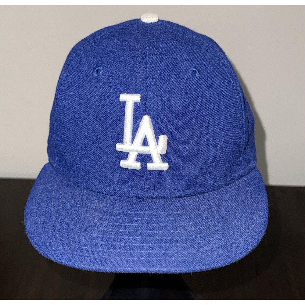 Los Angeles Dodgers Hat Size 7 1/8 Blue New Era 59Fifty Dad Cap Plain Logo MLB